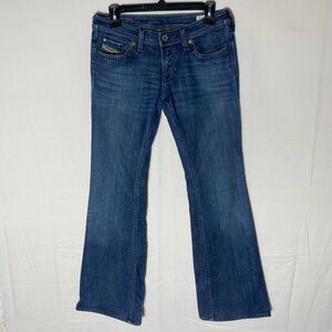 Vintage Y2K Diesel Jeans Dark Wash Lowky BC Low Rise Flare Leg Jeans 25